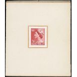 Definitive Issues 1953-56 Queen Elizabeth II Issues Die Proofs 3½d. carmine-red on white wove paper