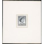Definitive Issues 1959-63 Queen Elizabeth II Issues Die Proofs 5d. deep blue, Type B, on white wove