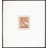 Definitive Issues 1959-64 Fauna Issue Die Proofs 8d. Tiger Cat in red-brown on white wove paper mou