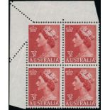 Definitive Issues 1953-56 Queen Elizabeth II Issues Issued Stamps 3½d. carmine-red, no watermark, a
