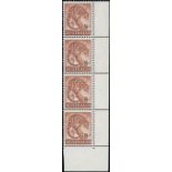 Definitive Issues 1959-64 Fauna Issue Issued Stamps 8d. red-brown, 2nd Master Plate, lower left unm