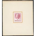 Definitive Issues 1955-57 Queen Elizabeth II Issues Die Proofs 4d. claret on white wove paper mount
