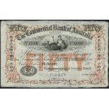 Commercial Bank of Australia, specimen £50, Sydney, 18-, serial number A 1001-A2000, (Vort-Ronald p