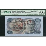 National Bank, Austria, specimen 1000 schillings (2), 2 January 1961, serial numbers A0000001 and A