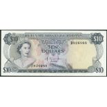 Central Bank of the Bahamas, $10, ND (1974), serial number D826988, (TBB B303, 302, Pick 38a, 37a),