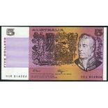 Reserve Bank of Australia, $5 (4), ND (1990), all serial number 846026, with four different prefixe