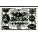 Union Bank of Australia Limited, archival photographic proof obverse £1, (Pick not listed),