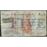 Carmarthen Bank (Waters, Jones & Co), £5 (2), 22 September 1828, consecutive serial numbers 492 and