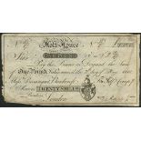 Holt House (Self & Compy.), 20 shillings, 20 May 1801, serial number J5/87, (Outing 970b),