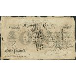 Faversham Bank, J & F.Tappenden & C0., £5, 1812, serial number 9416, (Outing 785a),