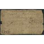 Chelmsford Bank, Essex (Crickitt & Compy), £1, 16 July 1810, serial number 22405, (Outing 482b),