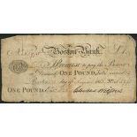 Boston Bank (Ed. Wilford), £1, 1 August 1813, serial number A 5975, (Outing 228a), ,