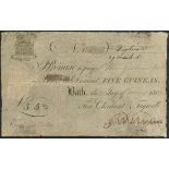 Bath Bank, Somerset (Clement & Tugwell), 5 guineas, 12 February 1803, serial number B6775, (Outing