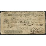 Haverfordwest Bank (S.L.Phillips, Sons & Co), £1, 23 November 1824, serial number 45, (Outing 912d)