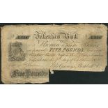 Fakenham Bank (Gurneys, Birkbeck & Co.), £5, 9 October 1848, serial number E 3996, (Outing 771, 'no