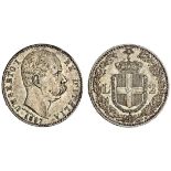 Italy, Kingdom, Umberto I (1878-1900), 2-Lire, 1897 R, head right, rev. crowned shield dividing val