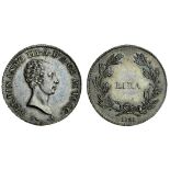 Italy, Tuscany, Ferdinand III (1791-1801), Lira, 1821, bare head right, rev. denomination in wreath