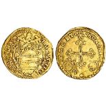 Italy, Bologna, Paul IV (1555-59), Scudo d'oro, 3.34g, undated, pavlvs. iiii. pont. max, oval shiel