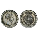 Italy, Tuscany, Leopold II (first reign 1824-48), Paolo, 1842, bare head right, rev. crowned arms (