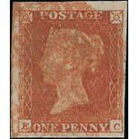 Great Britain 1841-53 1d. red-brown, Plate 100, EC, good to large margins all round