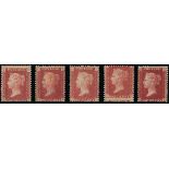 Great Britain 1864-79 1d., set of Plate numbers 71 to 225 (excluding 77), part original gum to unu