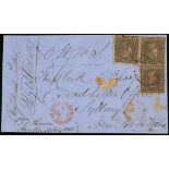 Victoria Registered Mail 1847-1876 Interstate Mail 1861 (31 July) envelope from Chewton to Sydney,