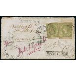 Victoria Registered Mail 1847-1876 Internal Mail 1873 (17 Dec.) envelope (opened-out for display) f