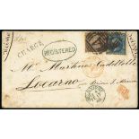 Victoria Registered Mail 1847-1876 Mail to Switzerland 1866 (12 Feb.) envelope from Sandhurst to Lo