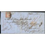 Victoria Registered Mail 1847-1876 Mail to United Kingdom 1855 (30 Apr.) entire letter from Mount F