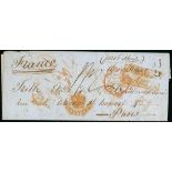 Victoria Registered Mail 1847-1876 Mail to France 1854 entire letter in French to Paris, marked "Re