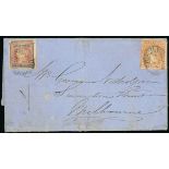 Victoria Registered Mail 1847-1876 Internal Mail 1855 (13 Mar.) entire letter from Geelong to Melbo