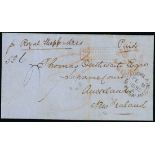 Victoria Registered Mail 1847-1876 Mail to New Zealand 1853 (12 Jan.) entire from Melbourne to Auck