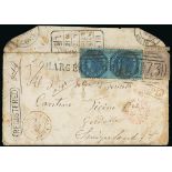 Victoria Registered Mail 1847-1876 Mail to Switzerland 1865 (23 Aug.) envelope from Daylesford to T