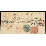 Victoria Registered Mail 1847-1876 Internal Mail 1861 (Aug.) handmade Chinese envelope from Castlem