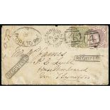 Victoria Registered Mail 1847-1876 Internal Mail 1876 (29 May) envelope from Sandhurst to Horse Sho