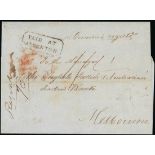 Victoria Registered Mail 1847-1876 Internal Mail 1855 (30 Aug.) unstamped entire from Alberton to M