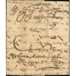 Great Britain Postal History The Corsini Correspondence 1592 (23 Feb.) entire leter from Antonio de