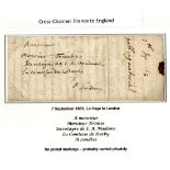 Great Britain Postal History 1663 (7 Sept.) entire letter from La Haye (France) to London,