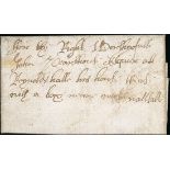 Great Britain Postal History 1650 (4 Jan.) entire letter from Warwicke Lane to The right Worshipful
