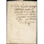 Great Britain Postal History 1644 (22 Nov.), entire letter To the Ryght en Warshepfull Gentleman Ma