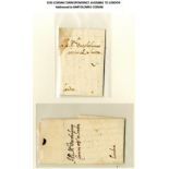 Great Britain Postal History The Corsini Correspondence 1591 two entires from Augsburg to Bartolome