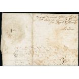 Great Britain Postal History The General Post, Bishop Marks 1666 (26 Jan.) entire letter from Credi