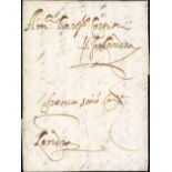 Great Britain Postal History The Corsini Correspondence 1590 entire letter from Cremona to Bartholo