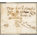 Great Britain Postal History 1661 (26 Feb.), a charming miniature letter addressed These to be deli