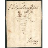 Great Britain Postal History The Corsini Correspondence 1600 entire letter from Amsterdam to Bartho