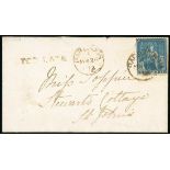 Barbados Covers and Cancellations 1873 (24 Mar.) envelope to St. John's, bearing 1873 (1d.) blue ti