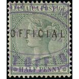 Cayman Islands Jamaica used in Cayman Islands "grand cayman/post office" oval datestamp in violet (