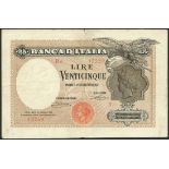 Banca d'Italia, 25 lire, 12 May 1919, serial number R6 10259, (Pick 42b, Gavello 4),