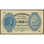 Federal Biglietti Gia Consorziale, 1 lire (3), Law of 1881, serial numbers (Pick 10, 11, Gavello 10