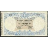 Federal Biglietti Gia Consorziale, 20 lire, L. 1874, serial number 196 4501, (Pick 6, Gavello 6),